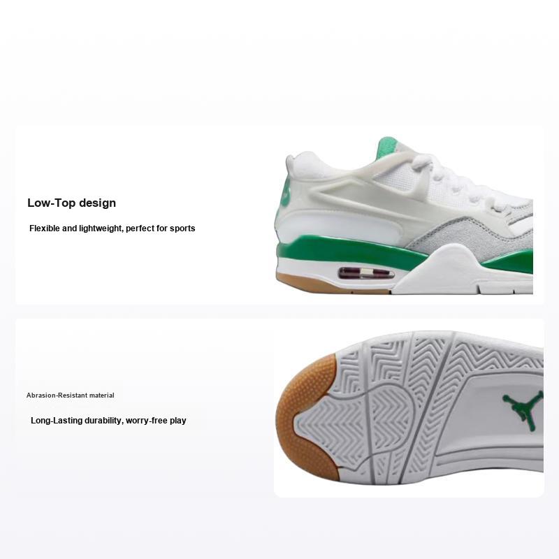 Кроссовки Air Jordan 4 RM GS Pine Green Kids белые нейтрально-серые волчьи серые FQ7938-103 36.5