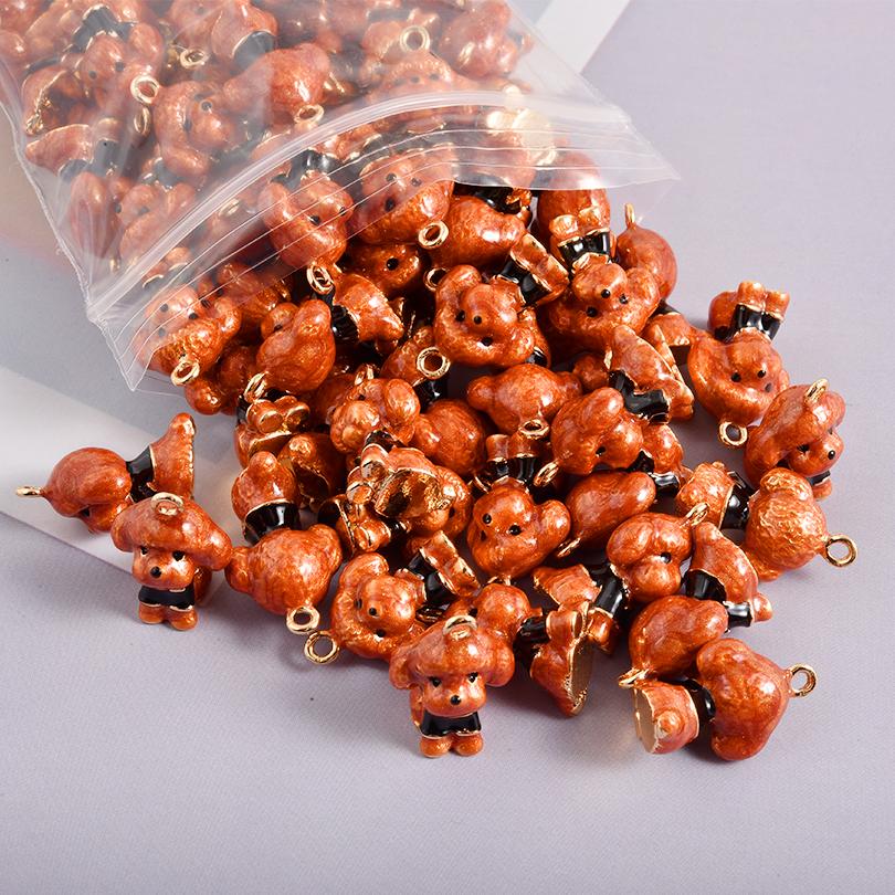 2pcs Cartoon Pendant Hedgehog Duck Flamingo Enamel Animal Charms For Jewelry Making Supplies Handmade Keychain Bracelet Material