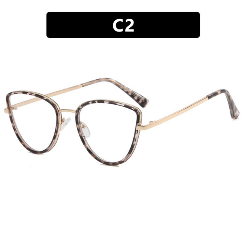 1.67 1.74 -8 to +8 Cat Eye Metal Frame Clear Glasses Myopia Nerd Spectacles Fashion Hyperopia
