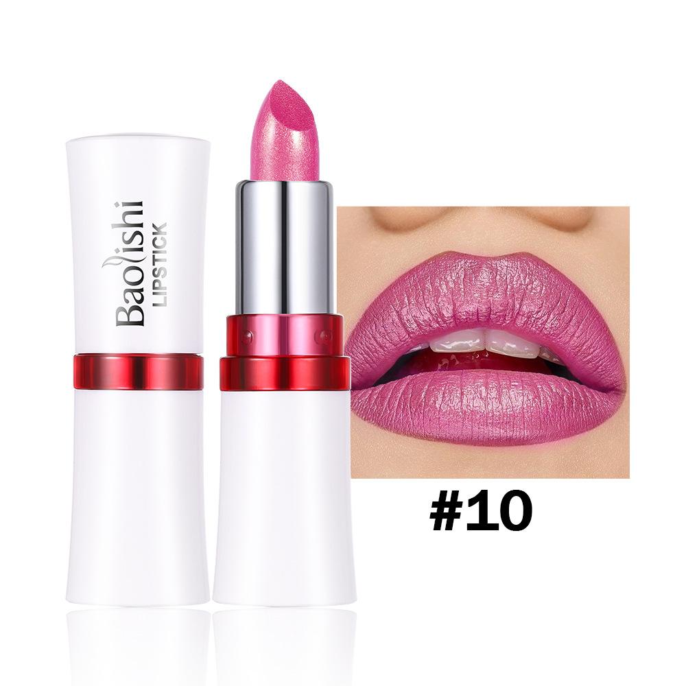 6 Colors Bold & Intense Glitter Shiny Metallic Lipstick Pearlescent Shimmer Lip Tint Long Lasting Easy Color Diamond Lipstick
