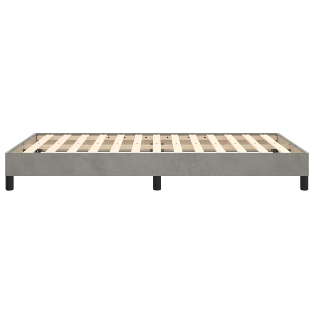 Bed Frame without Mattress Light Grey 120 x 190 cm Velvet