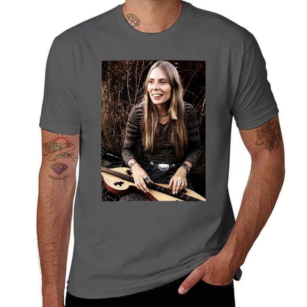 Joni Mitchell Posters Tshirt Big Size Short Sleeve Tee For Unisex
