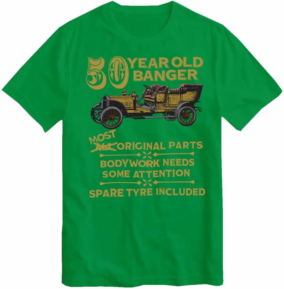 50th Birthday Tshirt Gift Old Banger 50 Years Old Born Vintage Cars Top New S