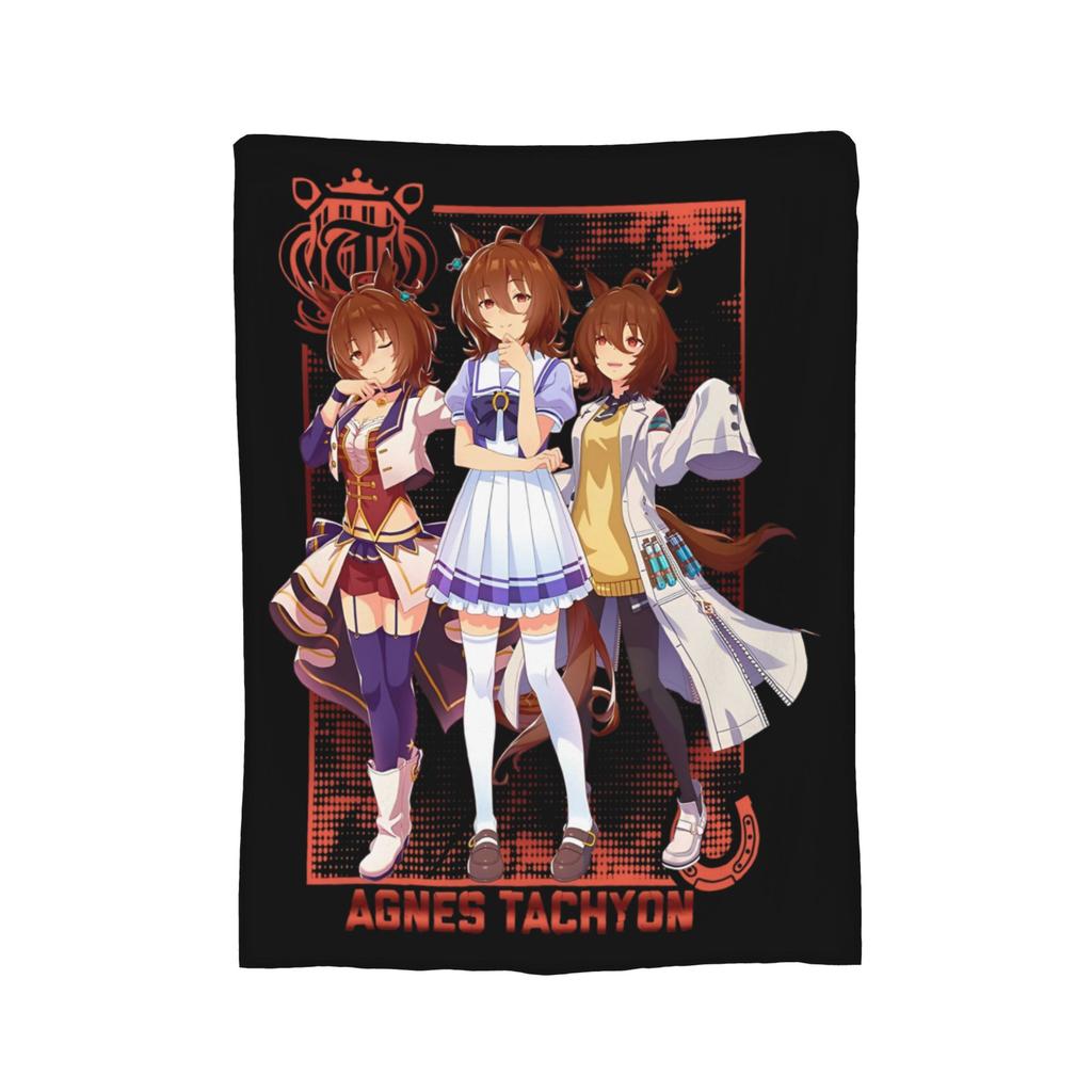 Uma Musume Pretty Derby Blanket Fleece All Season  Portable Lightweight Thin Throw Blankets for Sofa Bedroom Bedspreads