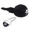 1/2set Pirate Skull Hat And Eye Patches Halloween Captain Cap Headband Cosplay Costume Accessories Prop Kid Birthday Party Decor