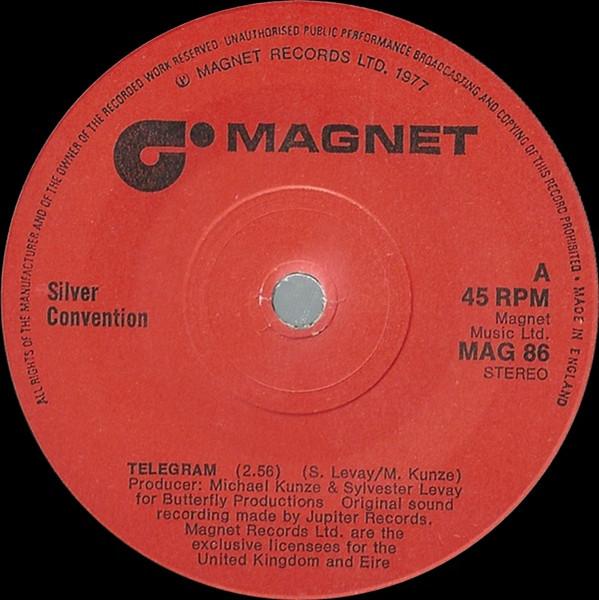 7inch Record SILVER CONVENTION - Telegram MAG86 MAGNET 1977 UK Soul/Funk Used