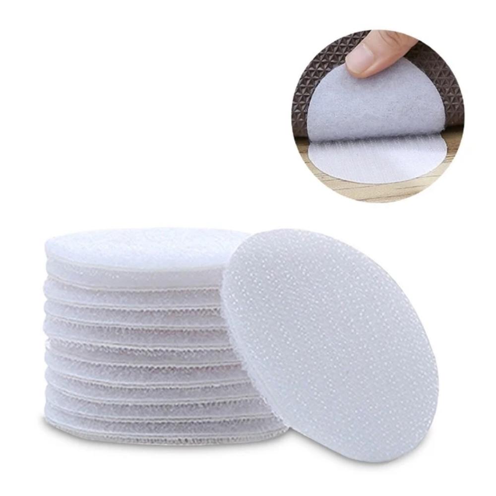 

60/30/10 Pairs 50mm Anti Curling Carpet Tape Rug Gripper Secure the Carpet Sofa and Sheets in Place and Keep Corners Flat 10pairsX5cm білий