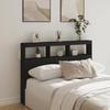VidaXL Headboard Cabinet with LED, Headboard with Compartment, Bedroom Storage Furniture, Accessory of 839197