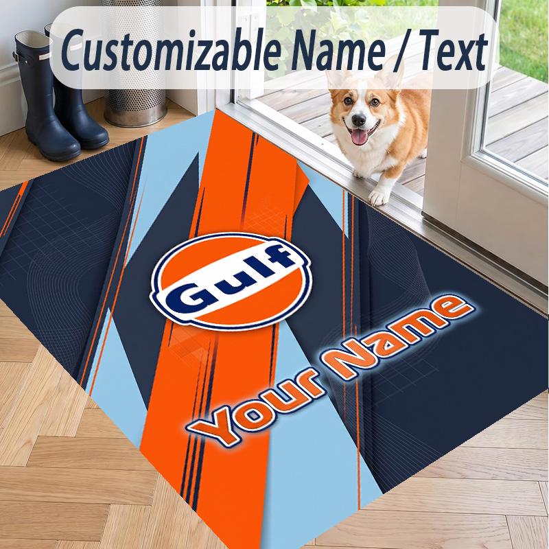 Custom Text Printed Rug Gulf Non Slip Floor Carpet For Home Room Decor