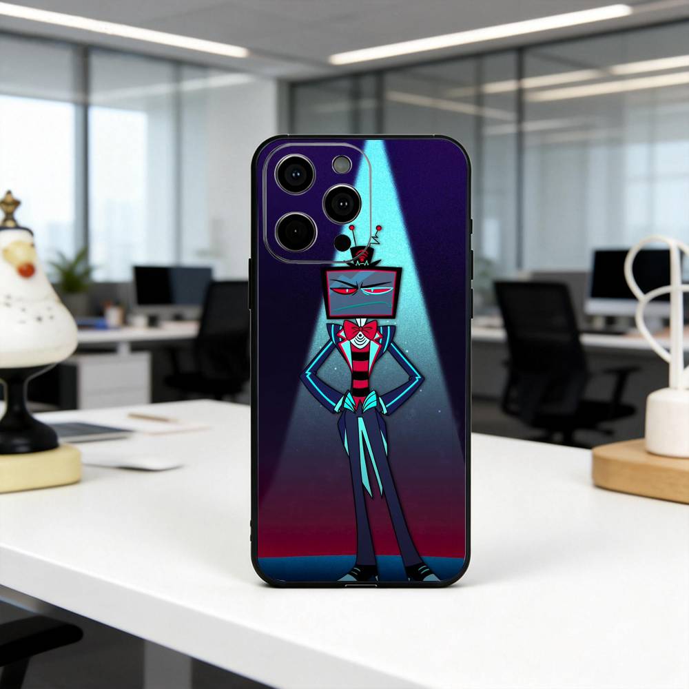 Cool H-Hazbin H-Hotel Villain Vox-S Phone Case For iPhone 17, 16,15,14,13,12,11 Plus,Pro Max, Others Soft Black Cover iPhone12