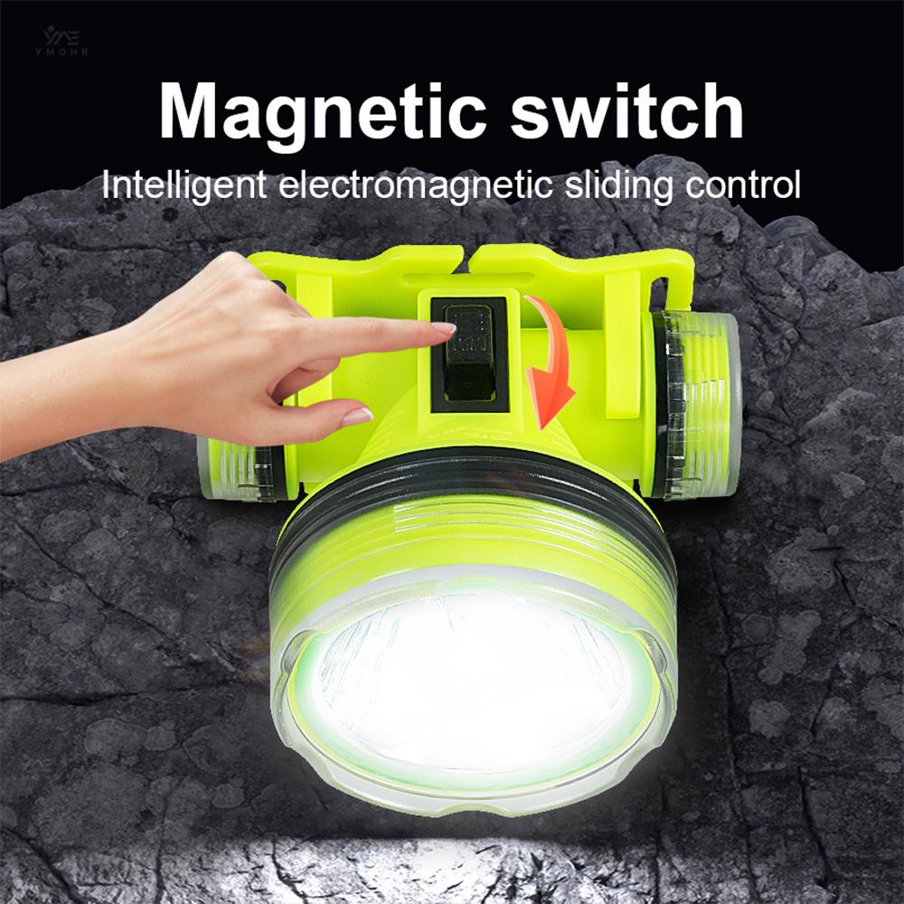 Newest Professional Diving Headlight Rechargeable Underwater Lantern IPX8 Waterproof Super Bright Diver Spearfishing Headlamp