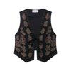 Za Autumn New Women's Clothing Zr European and American Style Beaded Embroidery Velvet Texture Effect Vest 4344621 800