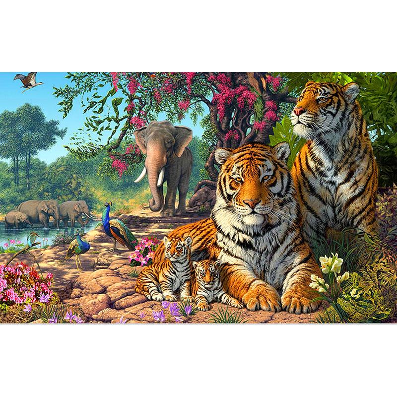 DIY Tiger 5D Diamond Painting Full Square Drill Resin Mosaic Animal Diamond Embroidery Cross Stitch Handmade Wall Art Gift