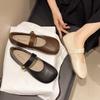 Flat Single Shoes Women's New Spring and Summer Mary Jane Shoes Gentle Wind Evening Shoes Small Leather Shoes Doudou Shoes