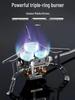 High-Power Windproof Foldable Butane Picnic Stove - Three-Head Portable Mini Gas Burner.