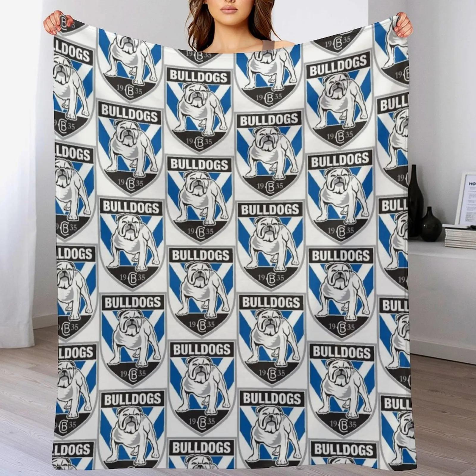 Rugby Bulldogs Canterbury Plaid Throw Blanket for Sofa Bed Cute Baby Blankets Home Textiles 80x120cm(31x47inch)