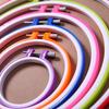 Adjustable Colorful Plastic Embroidery Hoop - Imitation Bamboo Style for DIY Cross-Stitch Projects