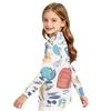 Girls School Uniform Long Sleeve T-Shirt with Back to School Print for and Casual Wear