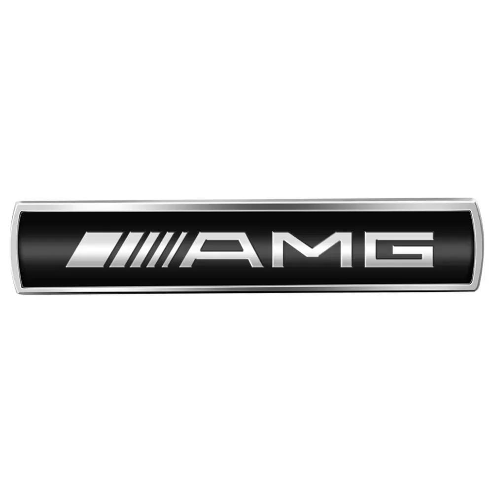 AABGU1 2Pcs 3D Metal AMG Emblem Car Body Fender Logo Stickers For Mercedes Benz B/C/E/S Class A Class C200L GLC GLE GLK CLA AMG