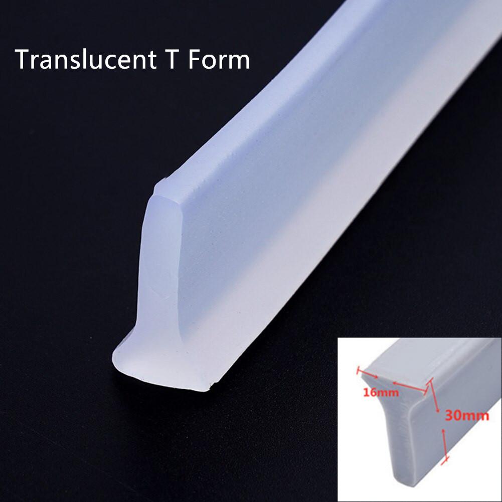 

1PC 1/2M Bathroom water blocking strip, bathroom floor, kitchen countertop, dry and wet separation partition strip 3cm&T&1.6cm&1M прозрачный