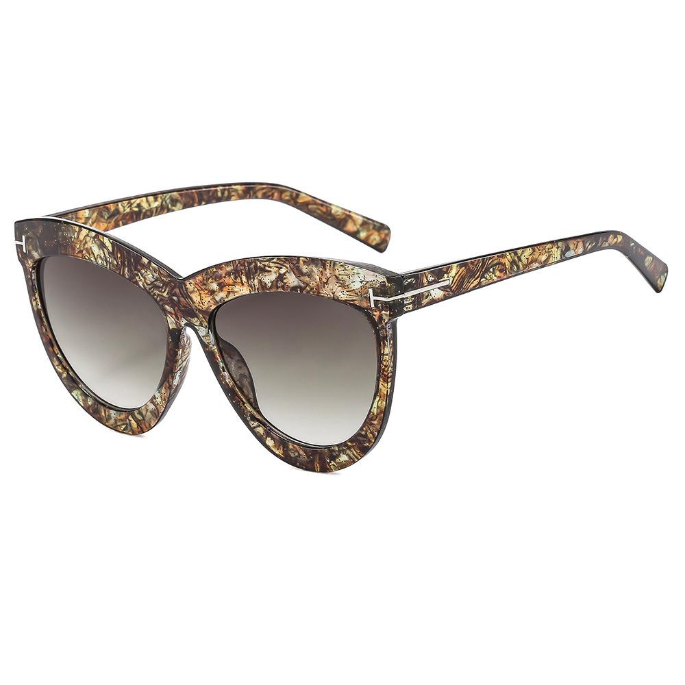 

JYL TS Sunglasses T Letter Large UV European Unisex/89255 B-7875 армия зеленый