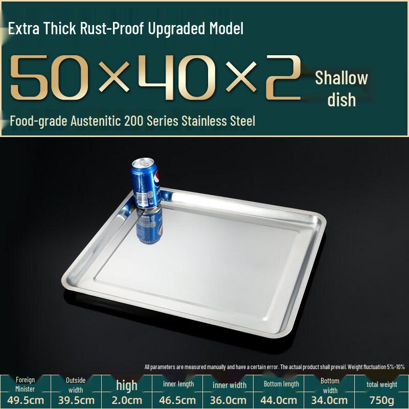 LIEI Stainless Steel Rectangular Serving Tray