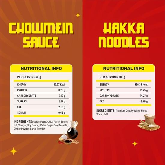 MasterChow Balíček nudlí Chowmein: Indočínská Chowmein Omáčka s Hakka Nudlemi | Získejte Chowmein ve Street Style za Pouhých 10 Minut