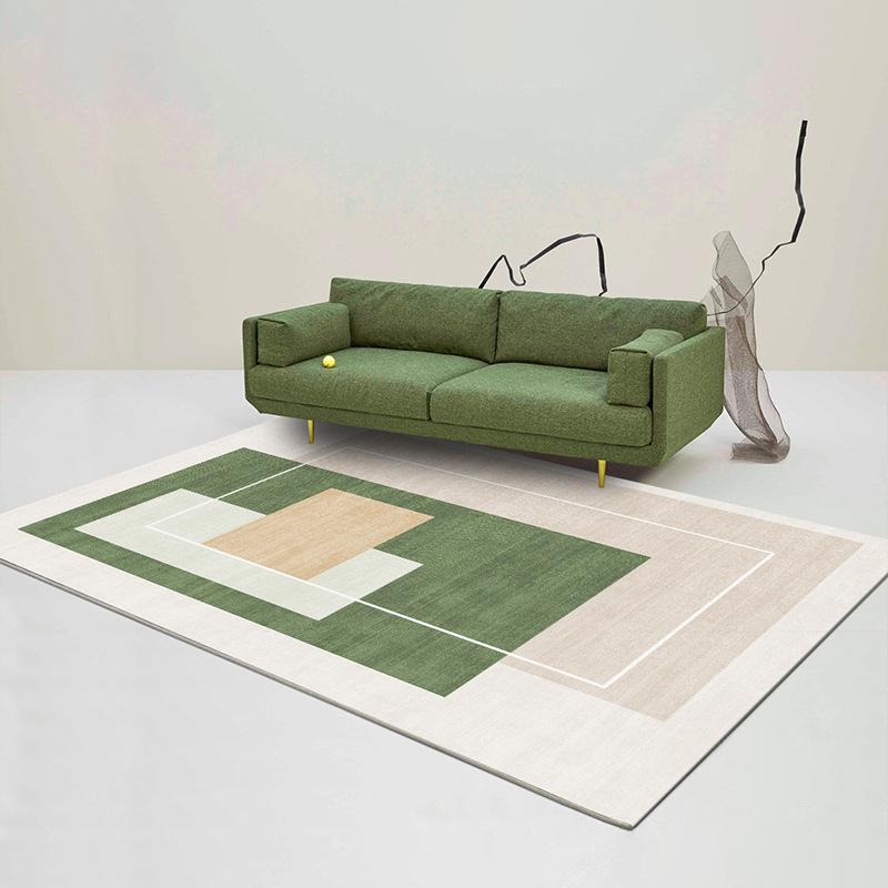 Japanese Style Quiet Wind Living Room Carpet Floor Mat Nordic Geometric Luxury Carpet Full Bedding Household Room Bedside Carpet