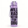 1PC Will Trade Brother For Robux Text 750ml Color Plastic Water Bottle Leakproof Flip Straw Lid For Sports Office Home Use