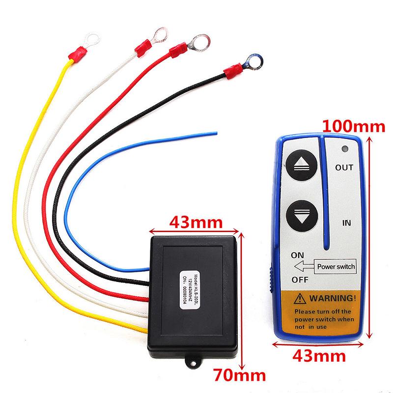 Gaetooely 12V Recovery Winch Remote Control 2 Handschalter Für ATV SUV Gaetooely 12V Recovery Winch Remote Control 2 Handschalter Für ATV SUV