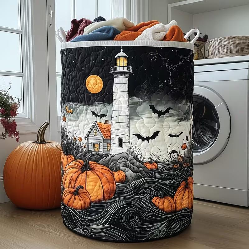 Halloween Quilted Cotton Laundry Basket Storage Organizer Home