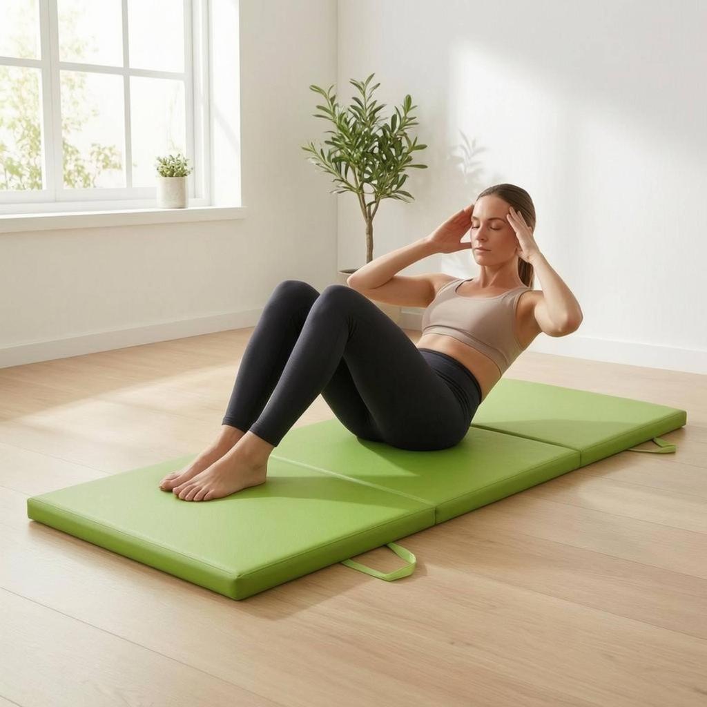 Tri-Fold Fitness Mat Easy to Carry Exercise Joint Support