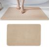Durable Non Slip Weave Texture Bathroom Rug Quick Dry Washable Bath Mat Absorbent Thickened Door Mat Laundry Room
