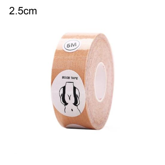 1 Rolle 2,5/3,8/5/7,5/10 cm Bruststraffungsband Bequem Verstellbar Polyester Atmungsaktiv Brustpolster Nippelabdeckung Unsichtbarer Langer Aufkleber für Voll