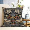 William Morris Strawberry Thief Square Pillowcase Cushion Cover Pillow Case Throw Pillow Cover for Home Sofa Living Room