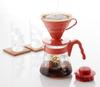 HARIO V60 02 Coffee Server Set, Coffee Drip, 1-4 Cups, Red, VCSD-02R