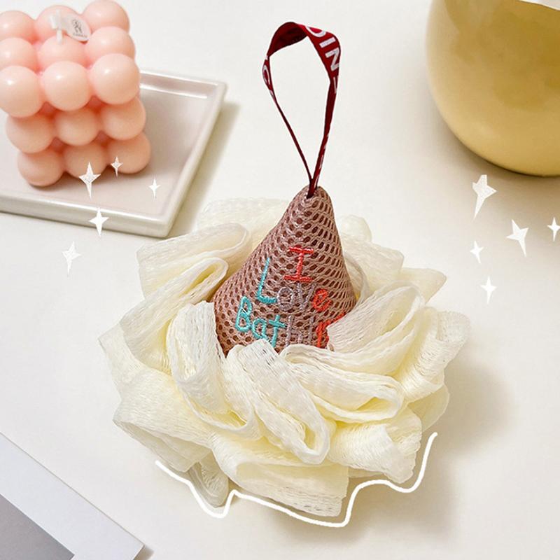 Bath Sponge Ice Cream Shape Exfoliating Loofah Body Scrubber Shower Cleaning Loofahs Bathroom Men Women Bathing Accessories