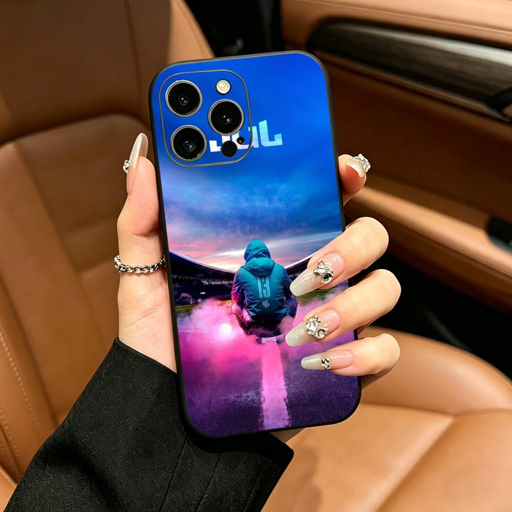 Singer Rapper J-JUL-ES Gesture Phone Case For iPhone 17,16,15,14,13,12,11 Pro Max,16Plus,XS Soft Black Cover