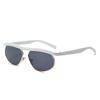 Futuristic Tech-Inspired UV400 Sunglasses Distinctive Half-Frame Design-Trendy Punk-Style Riding Goggles Ultra-Cool Streetwear