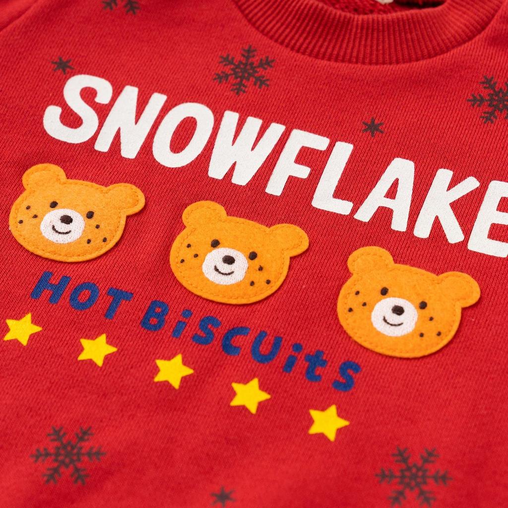 MIKIHOUSE HOT BISCUITS Sweatshirt for Boys and Size Girls, Red, 110cm, 73-5610-826