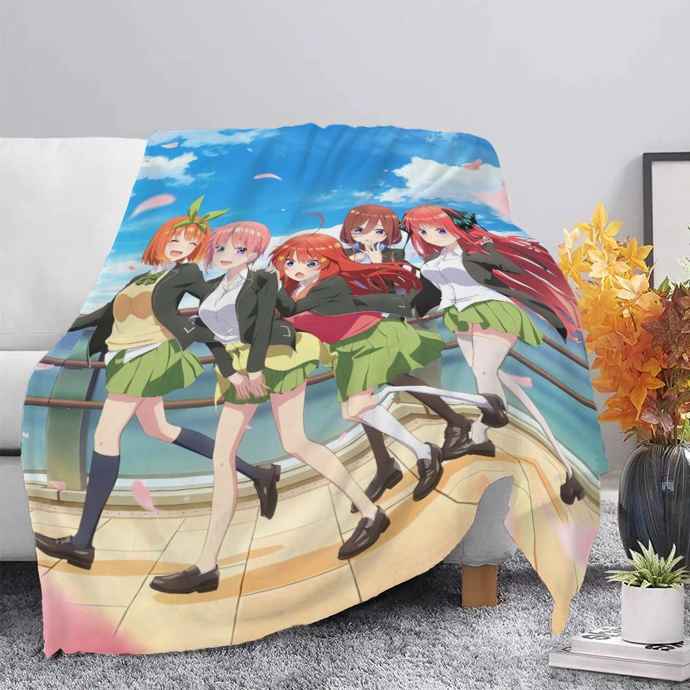 Quintessential Quintuplets Printed Blanket Picnic Blankets Warm Blanket Soft and Comfortable Blanket Home Travel Birthday Gift