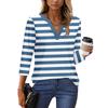 3/4 Sleeve Shirts For Women Tees Blouses Casual Plus Size Basic Tops Pullover Ladies Tunic Blouses
