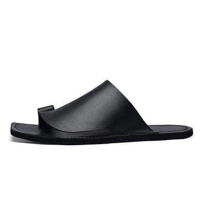 Zapatos de Moda para Hombre Chanclas Casuales para Hombre Zapatillas de Cuero para Hombre Sandalias de Playa Verano Planas Antideslizantes Sandalias de Playa Zapatillas de Hombre