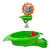 Safe Plastic Bird Bath Feeder Toy Interactive Sunflowers Mirror with Feeding Bowl Perch Stand For Cage Birds Accessories