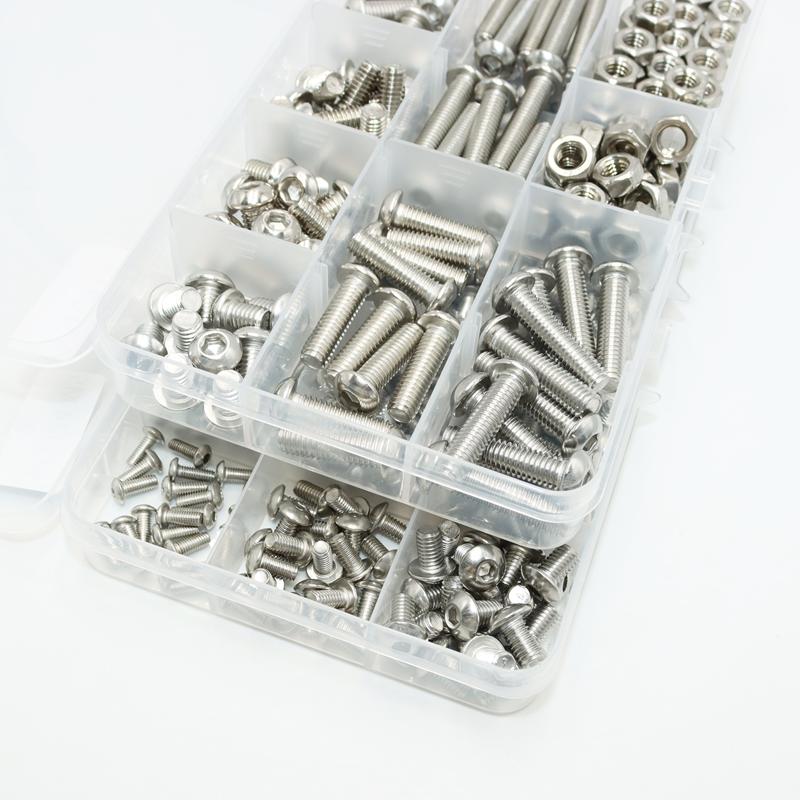 Round Pan Head Hexagon Socket Screw M2 M3 M4 M5 M6 A2 304 Stainless Steel Hex Mushroom Button Head Allen Bolt Nut for Motorcycle