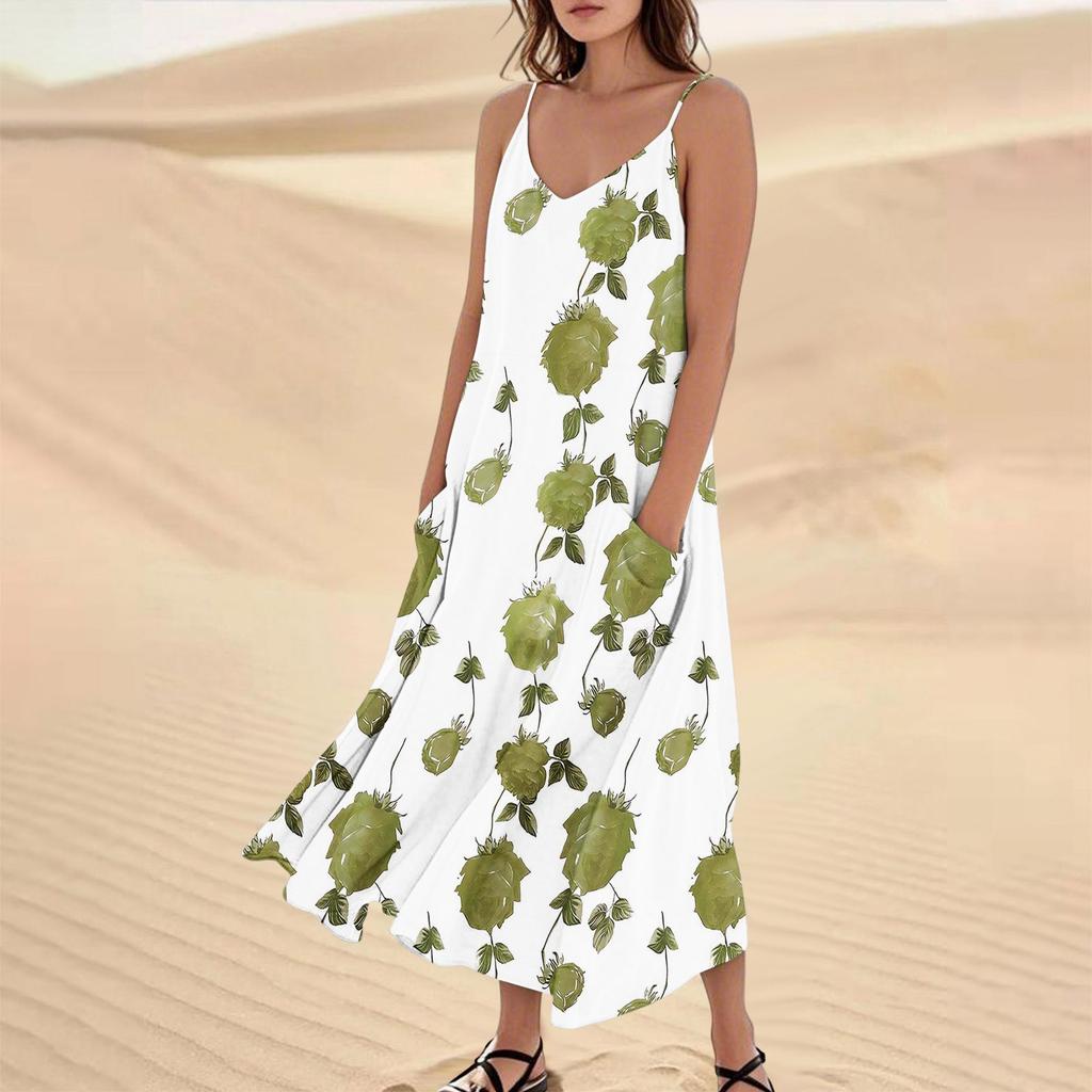 Women's Summer Dress Casual Loose Long Beach Vacation Dresses