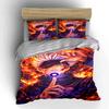 Anime Character Fiery Design Bedding Set Bedding set (1 duvet cover, 2 pillowcases, duvet not included)