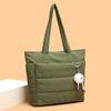 Women's Shoulder Bag Large Capacity Handbag Solid Color Commuter Bag