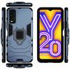 For Vivo Y20 Case V2029 Car Shockproof Magnetic Ring Armor Phone Cover For Vivo Y20i Case 6.51" V2027 V2032 Y 20 Coque Funda