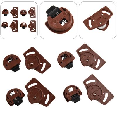 4/8 Paar Schrank Schiebetür Zahnrad und Schiebetürführung Möbel Kleiderschrank Rolle Braun (weißes Rad) PA-Kunststoff,Nylon